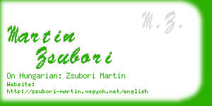 martin zsubori business card